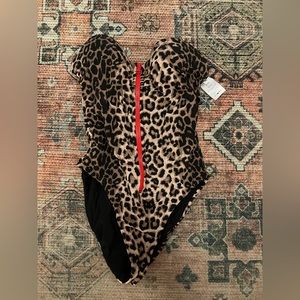 Veronica beard Mari Swimsuit in leopard